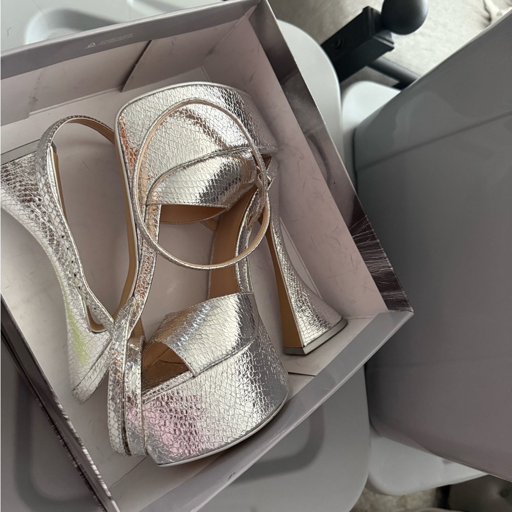 Silver Platform Heels